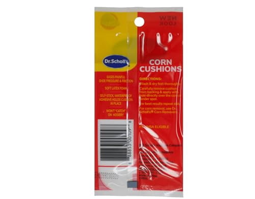 Dr. Scholl's Corn Cushions Provides Immediate & All-Day Pain Relief, Designed to Stay on All Day, 9 Count (Pack of 12)