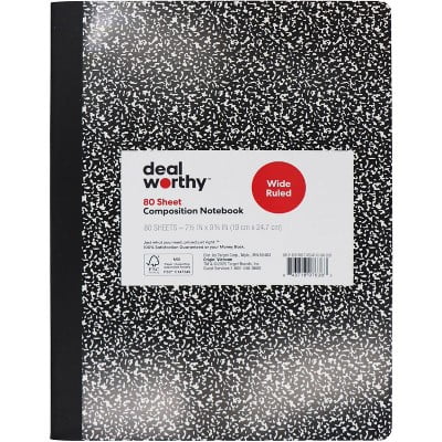 Composition Book Wide Ruled - Dealworthy™