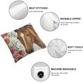 thumbnail image 6 of nygtbtfer Horse and Design with Name Standard Pillowcase | Pillow Cover | Girl Room Decor | Nursery Decor (One Pillowcase) White, 6 of 7