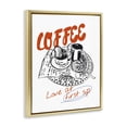 thumbnail image 2 of Stupell Industries Eclectic Coffee Love At First Sip Gold Floating Frame Canvas Art, 17 x 21, by The Prints Vibe, 2 of 8