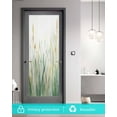 thumbnail image 5 of Window Privacy Film Spring Green Leaf Stained Glass Window Film Decorative Sun Block Window Cover Country Botanical Watercolor Plant Window Clings Static Adhesive Sticker for Bathroom 19.6"x39.3", 5 of 7