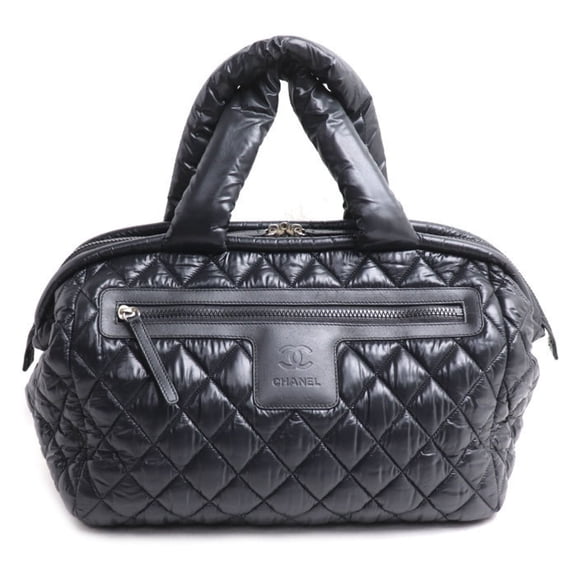 Pre-Owned CHANEL Coco Cocoon Handbag, Black, Boston Style, Women's