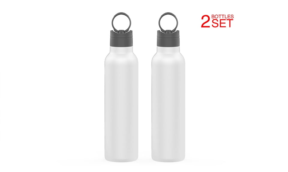 SimpleHH 2PACK Vacuum Insulated Sports Water Bottle Double Walled