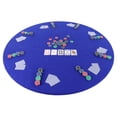 thumbnail image 6 of Jigitz Round Game Table Cover Blue 36in to 48in - Casino Felt Round Table Cover, 6 of 7