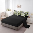 thumbnail image 5 of jejeloiu Modern Abstract Geometric 7-Piece Twin Bedding Sets,Green Gray Rhombus Bedding Comforter Set For Men Women Reversible, 5 of 8