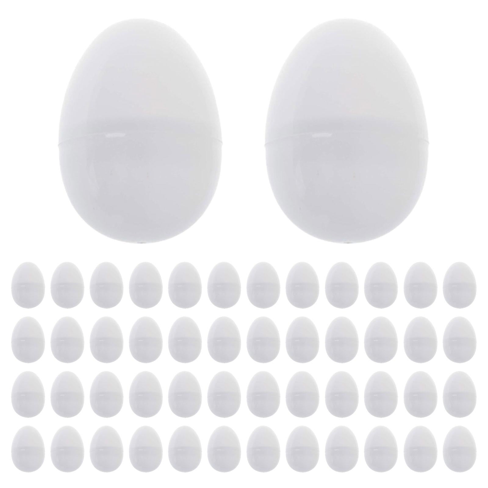Abbraccia DIY Painting Eggs Fillable Easter Eggs Detachable Creative White Easter Eggs Easter Decorations for Holidays Dorm 50pcs