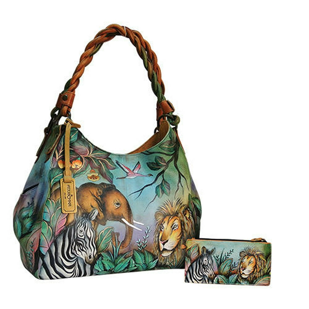 Anuschka Anuschka Triple Compartment Shopper With Braided Handle