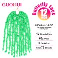 thumbnail image 2 of Mechones de ganchillo GUOHUI superligeros con forma de mariposa de 30 cm, 6 paquetes, 2 of 8