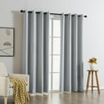thumbnail image 4 of Sonive Blackout Curtains set of 2 Ultra Lightweight Grommet Top Living Room Bedroom Curtains, Light Blue, 42"Wx63L"(2 Panels), 4 of 10