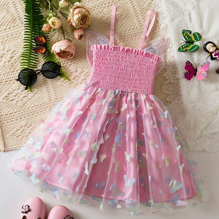 open lace back dress Girls Elegant Princess Dresses for Party Birthday 2 3 4 6 7 8 Years Kids  Ceremony Pink Ball Gown Barbie Baby Children Clothes main image 0