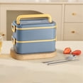 thumbnail image 2 of Hinati Limited Time Deal Double Layer Box Lunchbox for Stackable Containers Storage Drawers, Organizers and Storage Bins for Sugar, Flour and Baking Supplies - Dishwasher Safe, 2 of 8