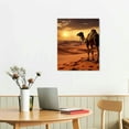 thumbnail image 2 of Sheronv Camel Desert Sunset Fine Art Aesthetic Poster & Print Wall Painting for Home Office Decor Pictures Canvas Prints Living Room Bedroom Wall Art Modern Farmhouse Bathroom Decoration 16x20 in, 2 of 5