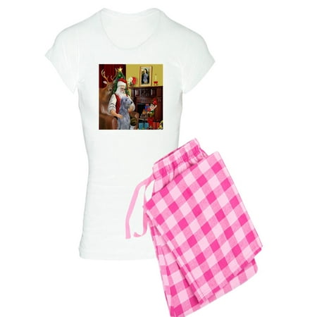

CafePress - Santa s Deerhound - Women s Light Pajamas