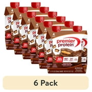 (6 pack) Premier Protein Shake, Chocolate Peanut Butter, 30g Protein, 11 Fl Oz, 4 Ct