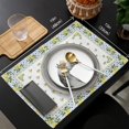 thumbnail image 6 of Placemats Set of 6,Non Slip Washable Table Mats Set, Summer Lemon Retro Floral Table Placemats for Kitchen Dining Table,Wedding Holiday Party Decoration, 6 of 6