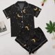 thumbnail image 2 of Moda mujer Casual impreso manga corta Turn-down Tops pantalones cortos conjunto ropa de dormir Fridja  nalpqowj49055, 2 of 9
