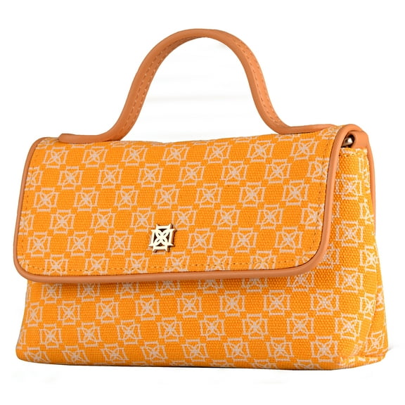 DOMINIE Crossbody Handbag Clutch Purse Yellow Canvas With Removable Shoulder Strap Unisex Audrey