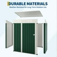 thumbnail image 2 of Garvee 5x3 ft Outdoor Metal Storage Shed, Garden Tool Shed with Sloping Roof and Lockable Door,Green, 2 of 7