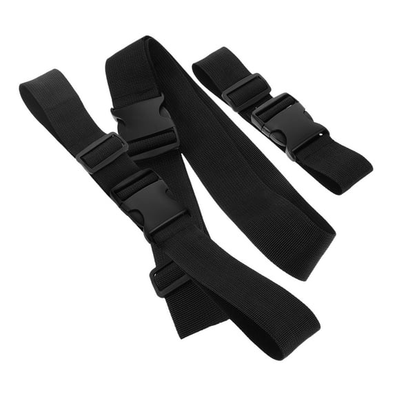 Black Nylon Adjustable Buckle Straps for Decor with Durable Design 3 Pieces