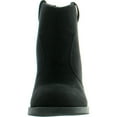 thumbnail image 3 of Soda Women's Albert Faux Suede Cowboy Pull-Tab Stacked Heels Ankle Booties, 3 of 4