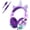 Unicorn Purple, variant on QearFun Kids Cat Ear Headphones with USB C for Girls with Microphone, 85/94dB Safe Volume Limiter, Tangle-Free Cord, Share Port, Foldable Sparkly Wired Headset for School, Travel, Tablet,Purple