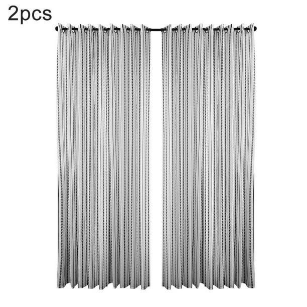 Cortina transpirable semitransparente bordada para ventana, panel de gasa para sala de estar, dormitorio, 2 piezas, 100x130 cm Jumpingount LF0157-01B*2