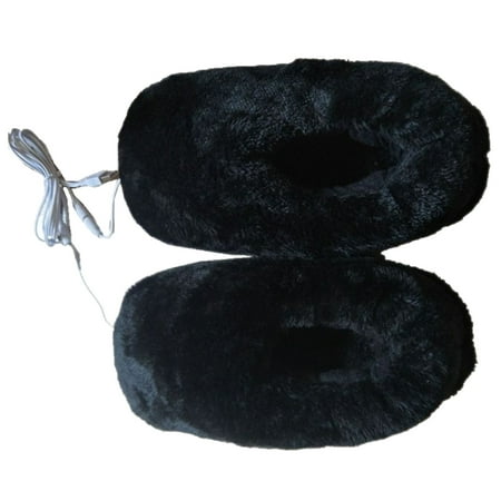 

LoyGkgas New USB Electric Slippers Thermal 5V Feet Warm Shoes Warming Products (Black)