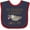Navy and Red, variant on Inktastic Grandma and Grandpa Love Me Sloth Girls Baby Bib