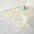 thumbnail image 4 of EVNELE Toilet Rugs U Shaped, Beige Toilet Mat Cute Daisy Contour Bath Rug, Thick Soft Machine Washable Toilet Carpet, Non Slip Bathroom Floor Mats Super Absorbent Microfiber Bath Rugs, 20"x24", 4 of 6