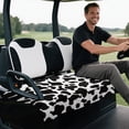 thumbnail image 5 of XYZCANDO Cow Print Golf Cart Rear Seat Cover | 4 Storage Pockets | Washable Non-Slip Cover For 2 Passenger Golf Carts, 5 of 9