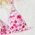 thumbnail image 5 of lnmuld Girls Floral Bikini Two Piece Swimsuit Neck Tri Top and Bottom Swimwear for Toddler Youth Color:Pink,Size:8-9 Years, 5 of 7