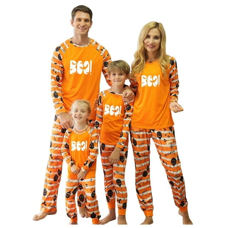 

XINSHIDE Family Matching Clothes Luminous Printed Loungewear Sleepwear Set Family Clothes(Men) Homewear