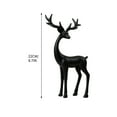 thumbnail image 2 of Euaioeiu Antique Bronze Finish Stag Statue Outdoor Decor, Weather-Resistant Garden Sculpture, Realistic Metal Look Deer Figure for Porch Entryway Lawn Patio, 23.6 Inch Height, 2 of 2