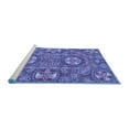thumbnail image 2 of Ahgly Company Machine Washable Indoor Rectangle Abstract Blue Modern Area Rugs, 4' x 6', 2 of 4