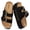 Black, variant on CKWLXQY Women's Platform Slides Sandals