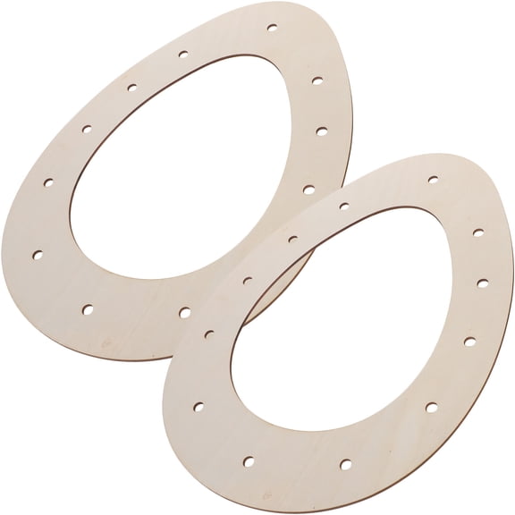 ULTNICE 2Pcs Wood Egg Wreath Frame Floral Arrangement Base Spring Festivals