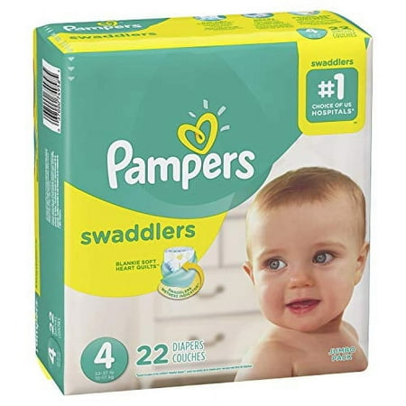 Pampers Swaddlers, Diapers Size 4, 22 Count