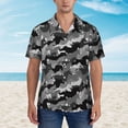 thumbnail image 4 of Daiia Horse Silhouette Hawaiian Shirt for Men Gentle Cotton Regular Short Sleeve Casual-X-Large, 4 of 9