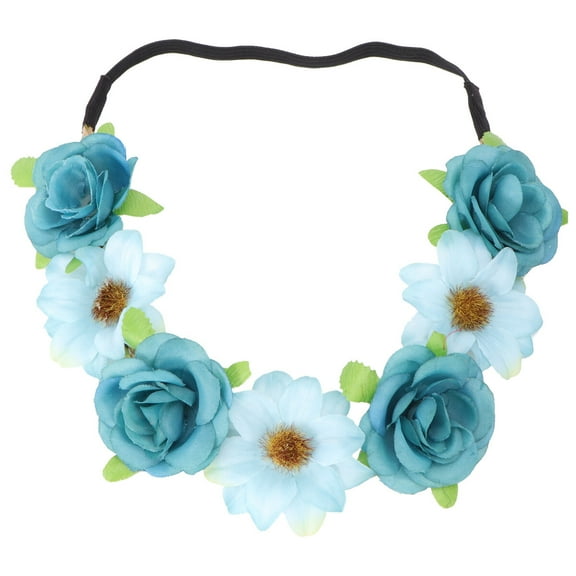 Hytrove Mint Green Floral Hoop Crown For Fashionable Look At Events