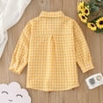 thumbnail image 5 of Gibobby Playera Termica Para Niños Primavera otoño niños pequeños niñas camisa de manga larga estampado a cuadros camisa Tops prendas de vestir para niños ropa(Amarillo, 2-3 Años), 5 of 5