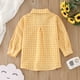 thumbnail image 5 of Gibobby Playera Termica Para Niños Primavera otoño niños pequeños niñas camisa de manga larga estampado a cuadros camisa Tops prendas de vestir para niños ropa(Amarillo, 4-5 Años), 5 of 5