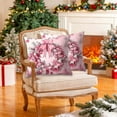 thumbnail image 3 of Christmas Pillow Covers 18x18 inch Christmas Tree Design, Soft Pink Square Cushion Cover for Sofa Chair, Living Room Holiday Decor B, 3 of 6