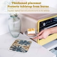 thumbnail image 6 of Navy Blue Brown Pot Holders for Kitchen Heatproof Potholder, 5 Pack Tropical Botanical Palm Leaves Vintage Hot Pads Multipurpose Oven Pads Cloth Potholders Trivet for Cooking Baking, 6 of 8