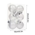 thumbnail image 3 of Nilvkv Christmas Balls 6PC 6CM/2.36" Transparent Balls Durable and Shatterproof Christmas Tree Balls for CHRlSTMAS-GlFTs, Christmas Decorations, 3 of 5