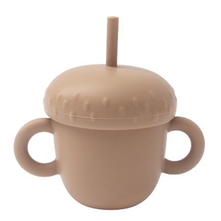 Sippy Cup Anti-leakage Spill-proof Cover Silicone Double Handle Baby Feeding Straw Cups for Toddlers