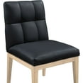thumbnail image 6 of Meridian Furniture Adrian Black Vegan Leather Dining Side Chair, Set of 2, 6 of 9