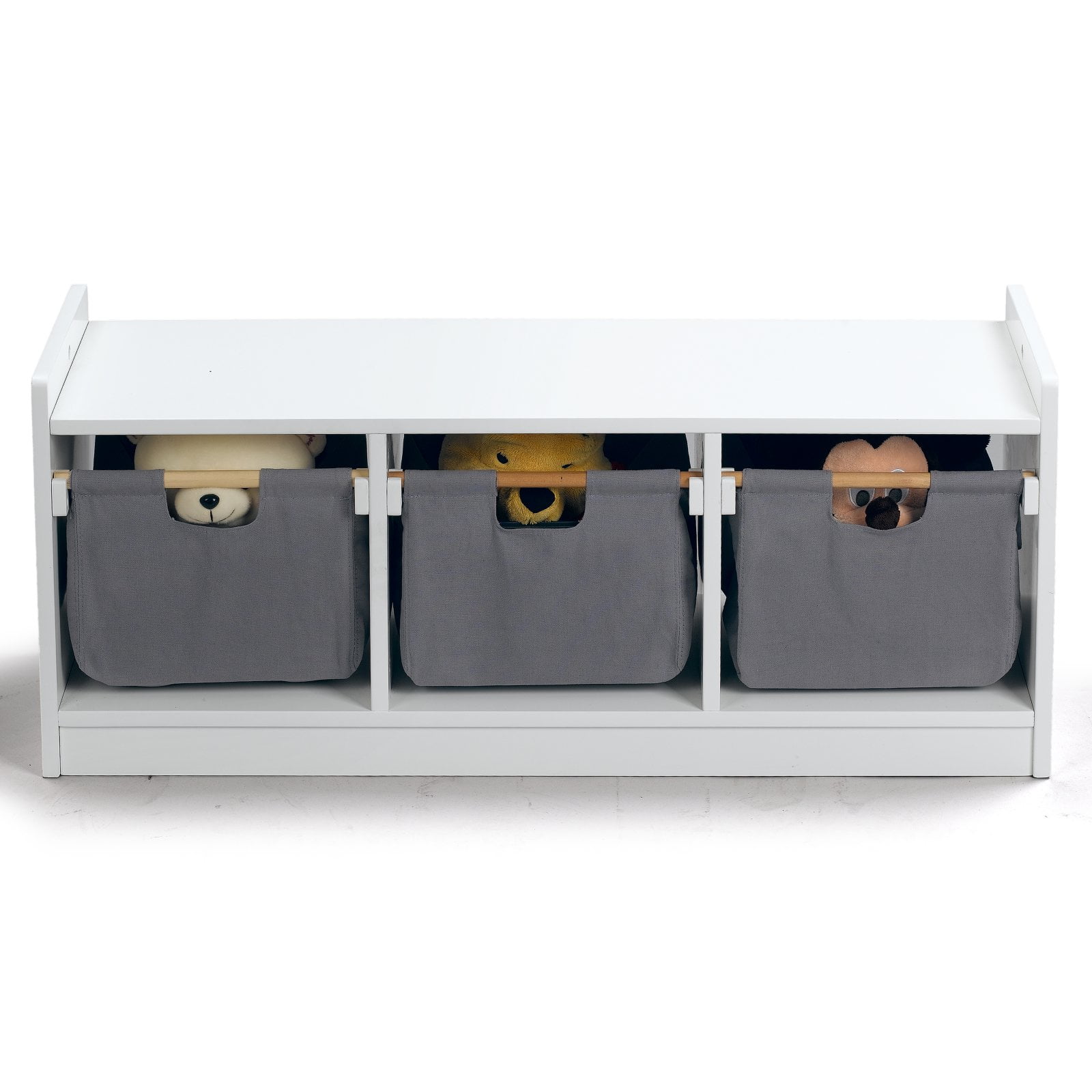 Wonkawoo Deluxe Children S Storage Bench White Walmart Com