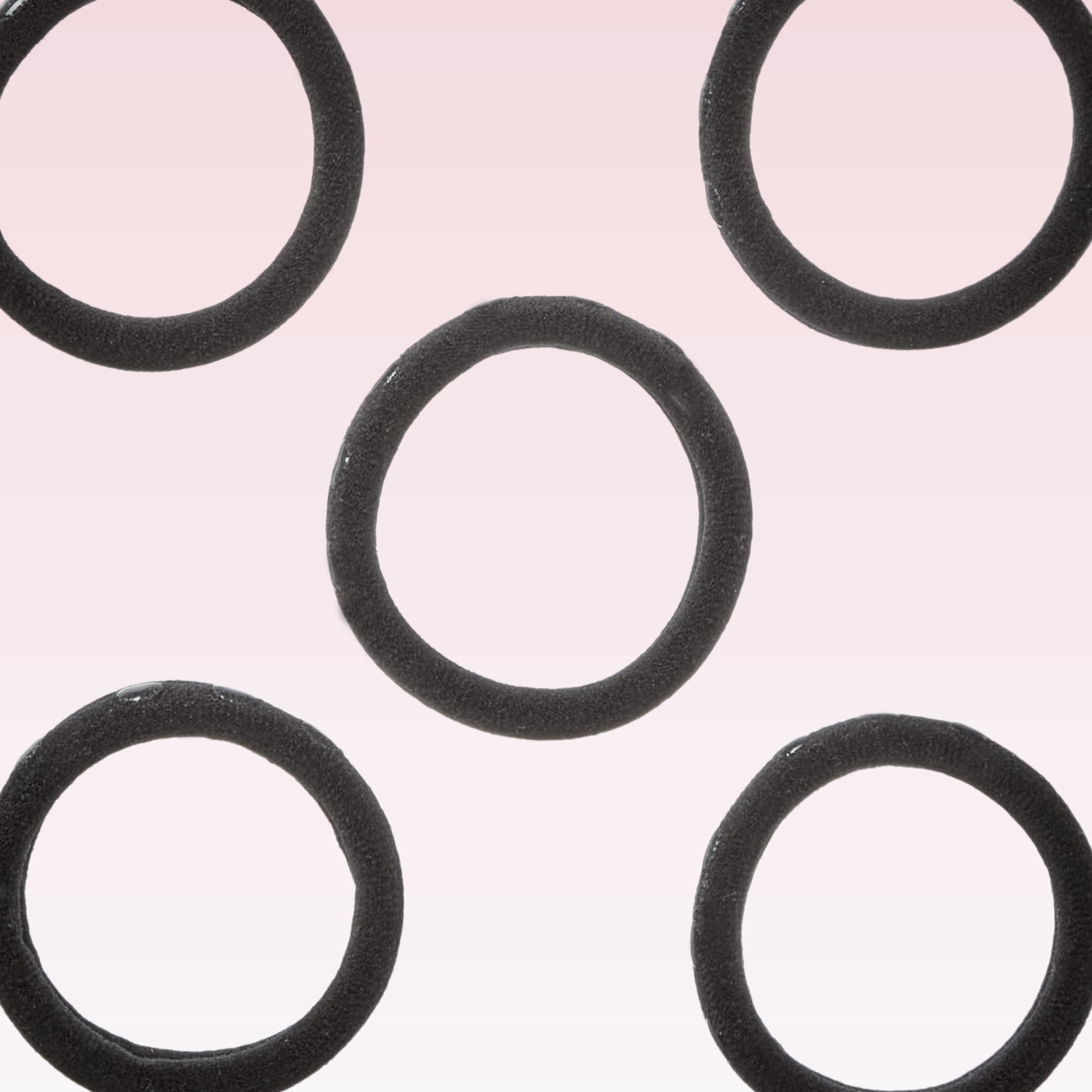 Scunci No-Slip Grip Hair Ties, Black, 5 Count No Metal Ponytail Holders