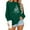 Green, variant on GUZOM Womens White Christmas Sweatshirt, 100% Polyester Crewneck Long Sleeve with Bow Christmas Tree & Merry Christmas Print, Loose Casual Holiday Top for Women,Size L