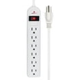 thumbnail image 2 of Barra multicontactos Fussion Acustic 6 entradas con SWITCH RESET blanco CHPBR-4505WH, 2 of 2